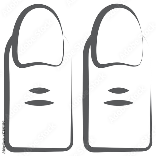
Line icon of manicure service 
