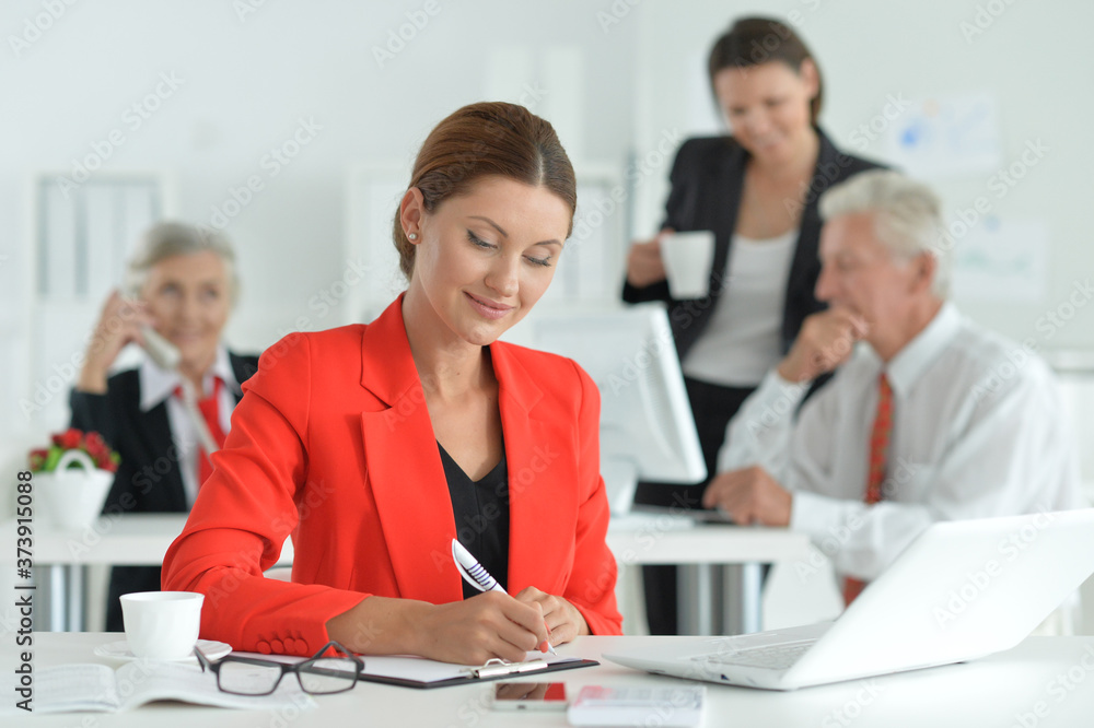 Group of successful business people working in modern office Group of successful business people working in modern office