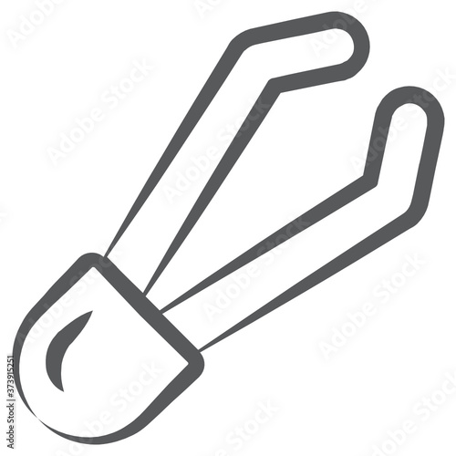 
An eyebrow tweezer icon in editable vector design 
