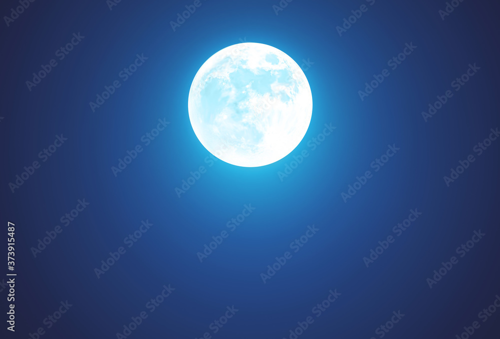 Night with Full Moon - Beautiful background wallpaper with landscape in dark blue color. Sky panorama with copy space. Night with Full Moon - Beautiful background wallpaper with landscape in dark blue color. Sky panorama with copy space.
