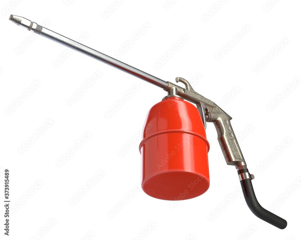 Fototapeta premium 3D render of air spray gun isolated on white