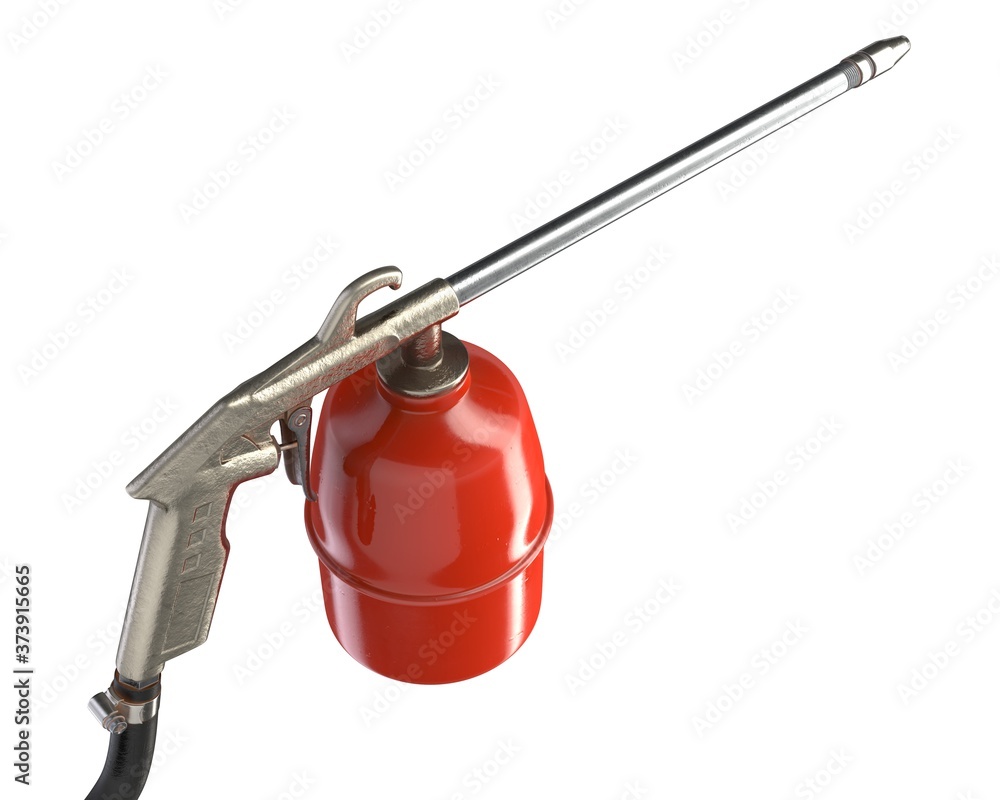 Fototapeta premium 3D render of air spray gun isolated on white