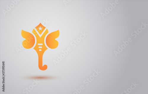 Shree Ganesha modern symbol with free space for text, 
graphic banner