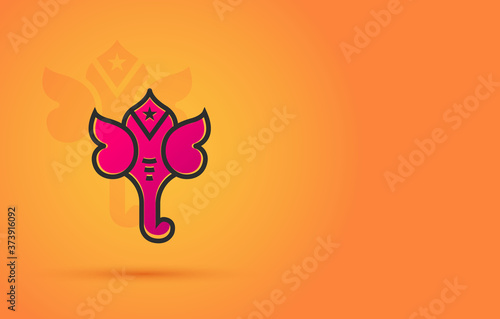 lord ganesha modern symbol with free space for text, banner