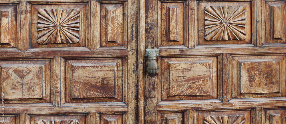 Antique old wooden door Antique old wooden door