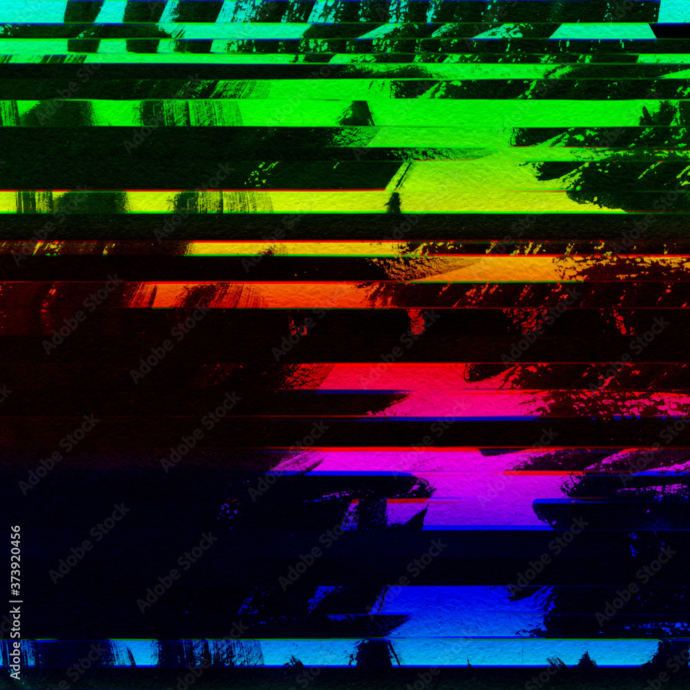 Abstract scanned digital pixel noise glitch background. Rainbow colored Abstract scanned digital pixel noise glitch background. Rainbow colored