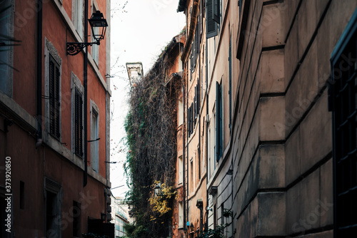 Traditional street view of old buildings. Is a city and special common in Italy. With 2.9 million residents. Rome  ITALY