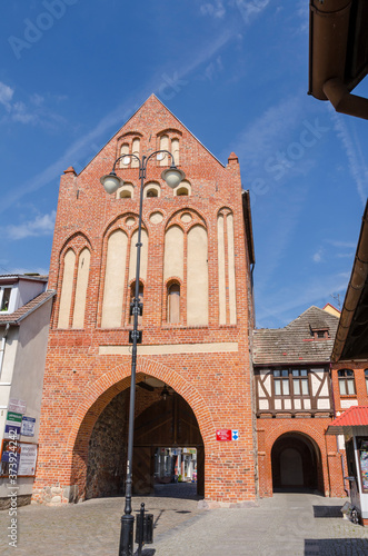 The Gothic Stone Gate in Swidwin, Poland photo