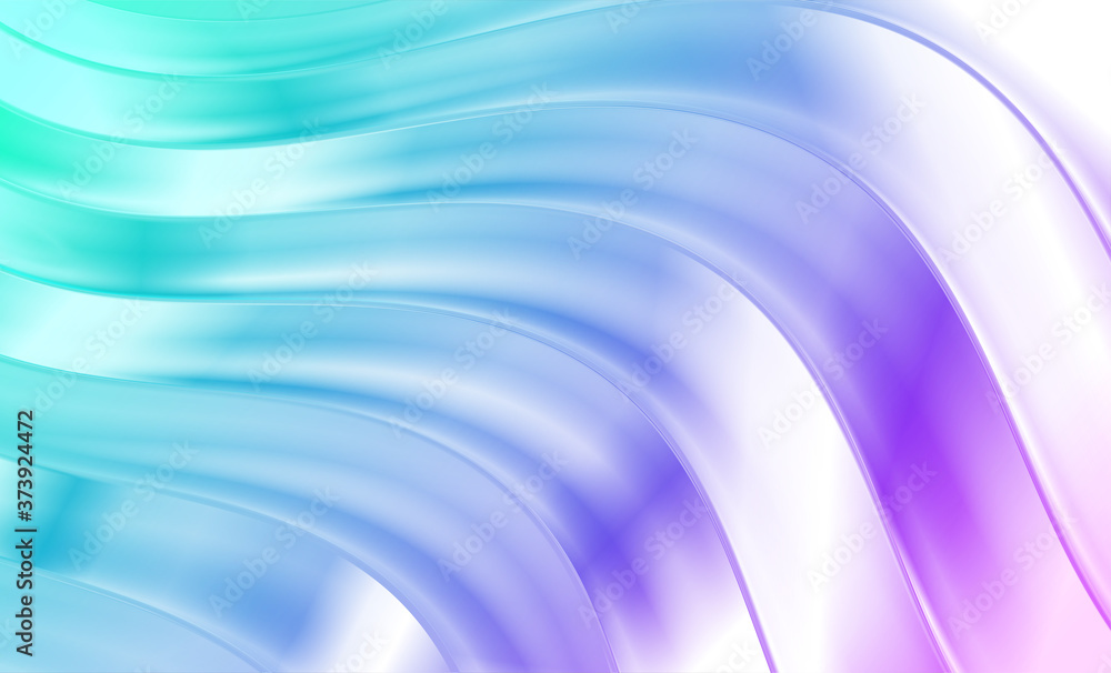 Cyan and violet glossy waves abstract vector background