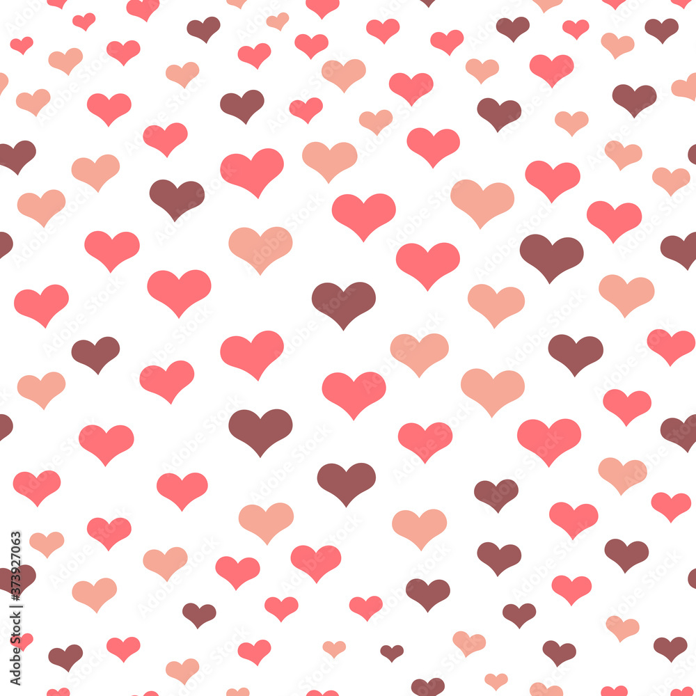 Illustration of a seamless heart pattern. Vector for paper cover, fabric cover, posters, social media