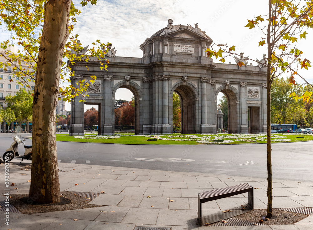 Memorial Arch in the streets of Madrid, Span