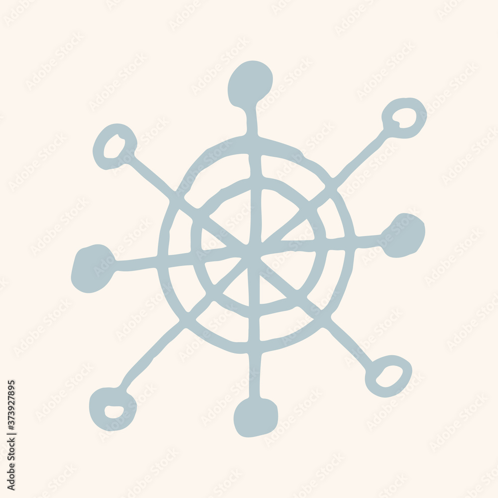 Snowflake simple doodle illusatration. Hand drawn snow element isolated on white background. Winter season, Christmas celebration Snowflake simple doodle illusatration. Hand drawn snow element isolated on white background. Winter season, Christmas celebration