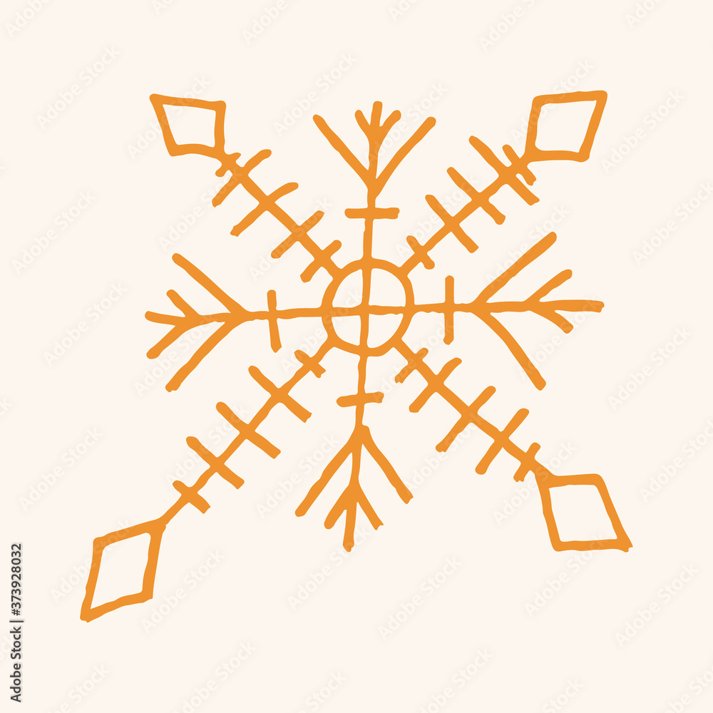 Snowflake simple doodle illusatration. Hand drawn snow element isolated on white background. Winter season, Christmas celebration Snowflake simple doodle illusatration. Hand drawn snow element isolated on white background. Winter season, Christmas celebration