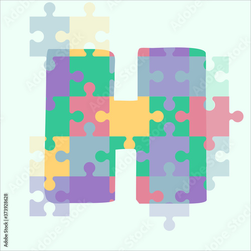Alphabet puzzle H