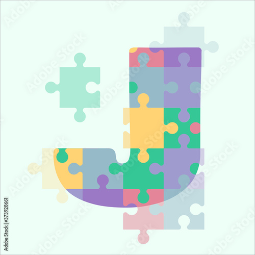 Alphabet puzzle J