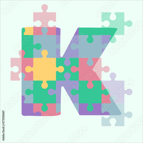 Alphabet puzzle K