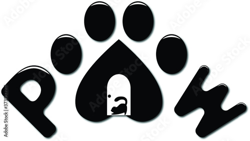 Paw Logo, nice for Pet Shop Logo, Pet Community Logo, Hobby with Pet, etc.