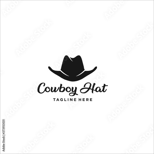 Country Western Cowboy Leather Hat, Texas Sheriff Hat silhouette