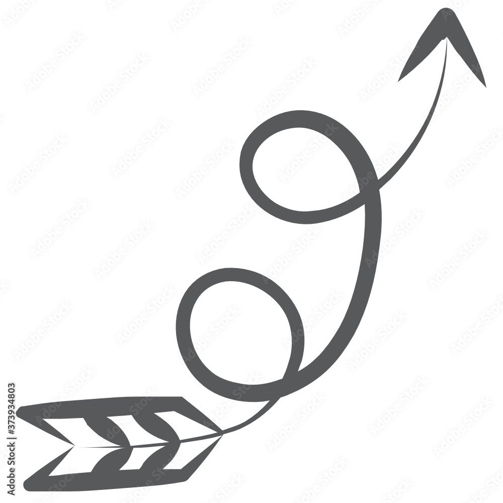 Curly arrow icon in modern editable style
Curly arrow icon in modern editable style