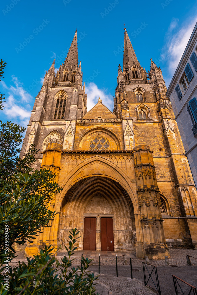 Cathedral of Santa Maria in the old part of the city of Bayonne, Pyrenees Atlantiques. France