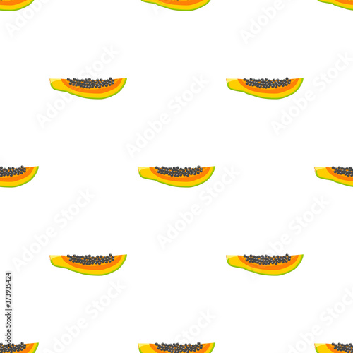 Illustration on theme big colored seamless papaya