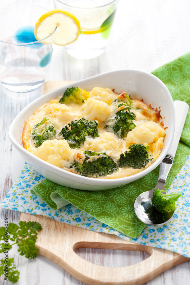 broccoli and cauliflower gratin