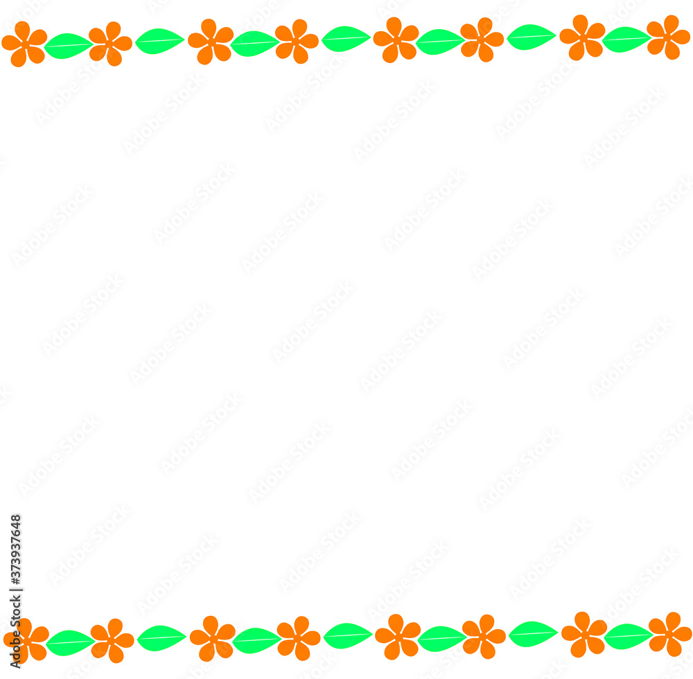 frame of orange flowers frame of orange flowers