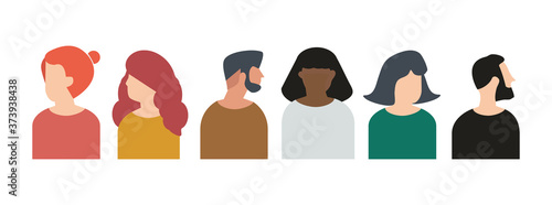 Set of People avatars head