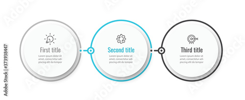 Vector Infographic design template with icons and 3 options or steps. Can be used for process diagram, presentations, workflow layout, banner, flow chart, info graph.
