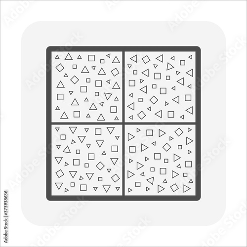 Terrazzo flooring and material vector icon design on white background.