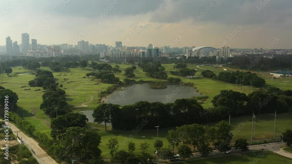 Aerial shot of golf course Singapore Aerial shot of golf course Singapore