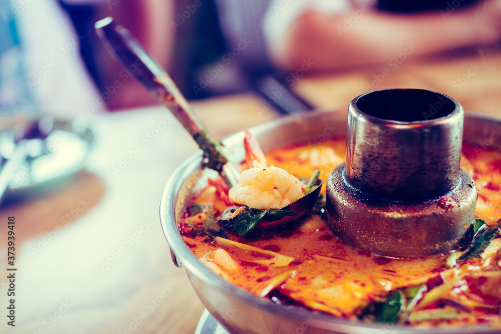 Tom yum kung. Thai food style Seafood Hot Pot. Traditional Thai style food. Tom yum kung. Thai food style Seafood Hot Pot. Traditional Thai style food.