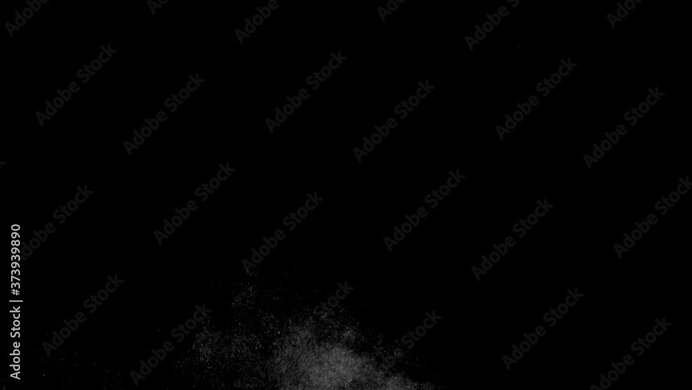 Dust particles sparkling on black background with mist sprinkling effect Dust particles sparkling on black background with mist sprinkling effect