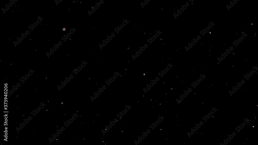 Dust particles on black background. 3D effect with snow glare and flare sparkle Dust particles on black background. 3D effect with snow glare and flare sparkle