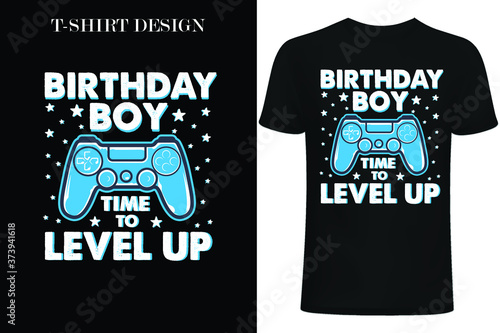 Birthday Boy Time to Level Up Video Game Birthday Gift Boys T-Shirt