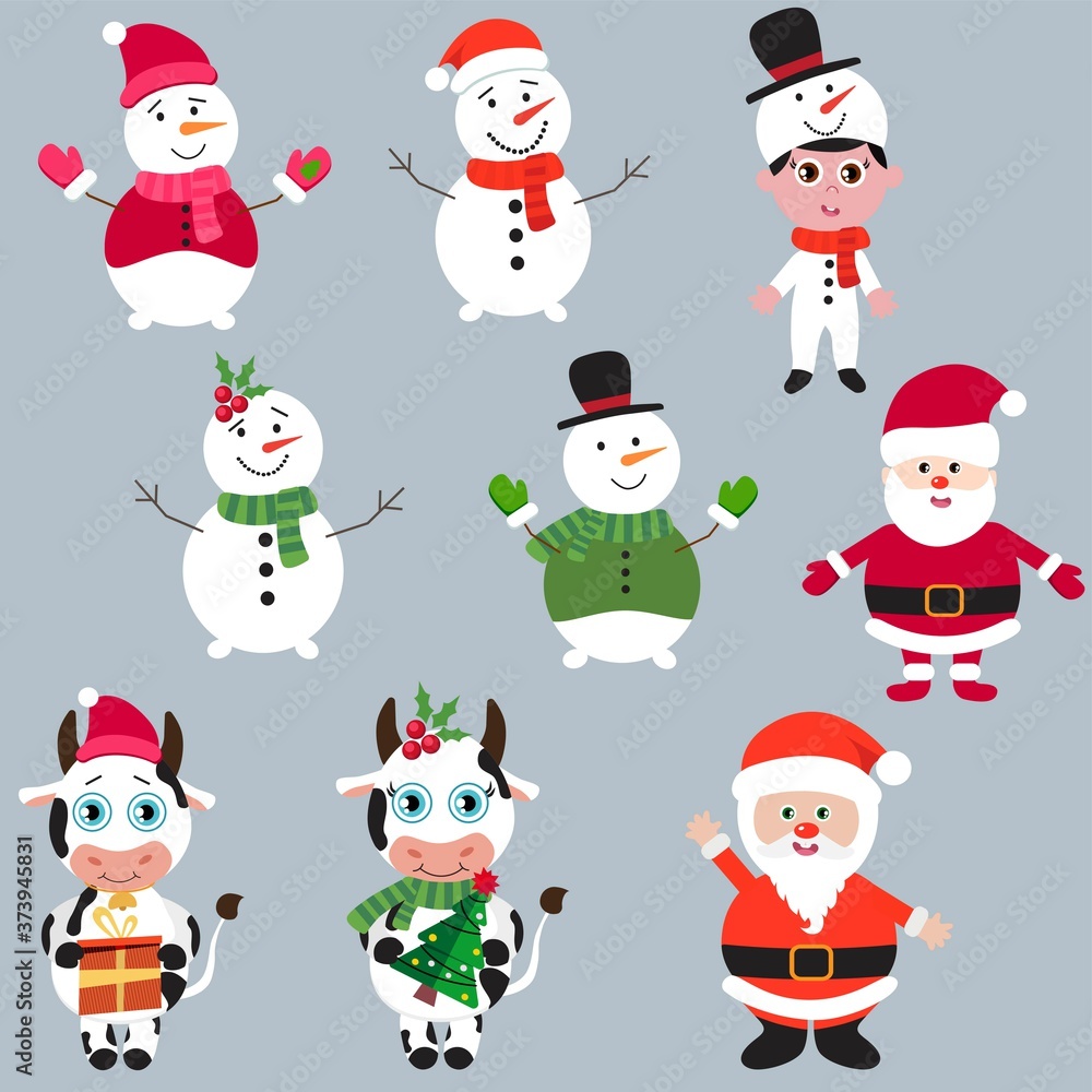 Print Hand drawn of Merry Christmas Collections. Vector Illustration. Print Hand drawn of Merry Christmas Collections. Vector Illustration.