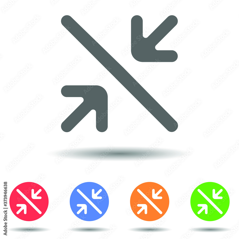 Arrow inside icon vector logo with isolated background Arrow inside icon vector logo with isolated background