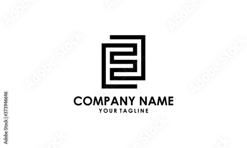 Monogram EE creative modern black letters logo design