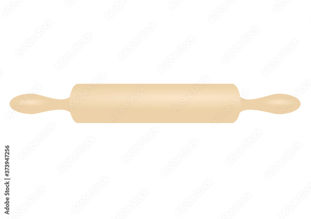 Brown rolling pin. vector illustration Brown rolling pin. vector illustration