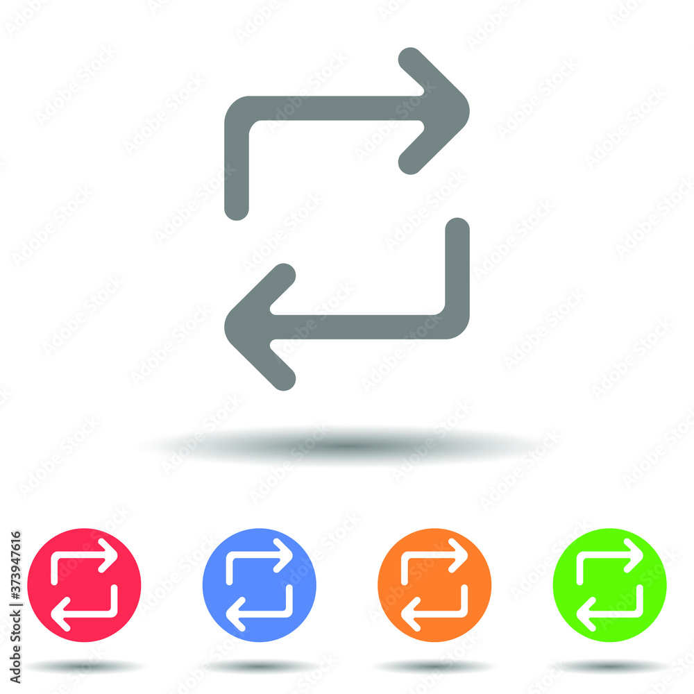 Two side arrow icon vector logo with isolated background Two side arrow icon vector logo with isolated background