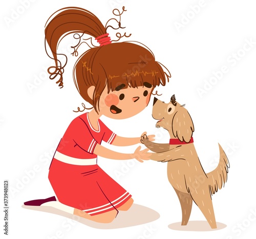 Girl and his dog