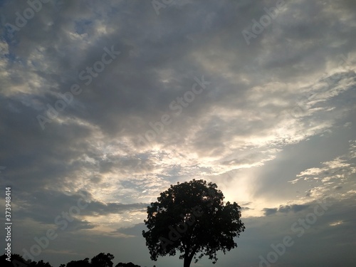 Dramatic sky view in bihar. this photo is taken in India.