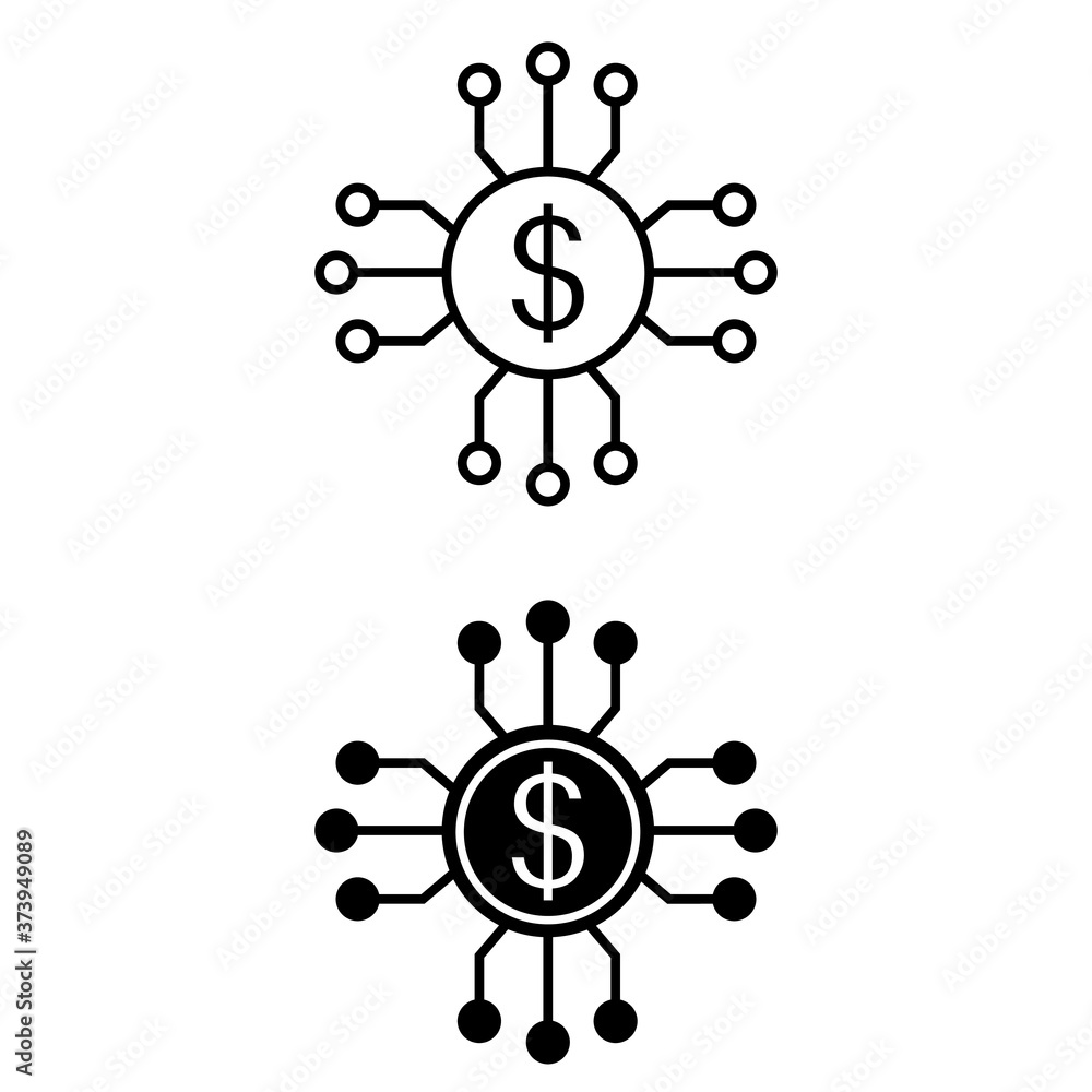 Fintech vector icon set. banking illustration sign collection. cash symbol. Fintech vector icon set. banking illustration sign collection. cash symbol.