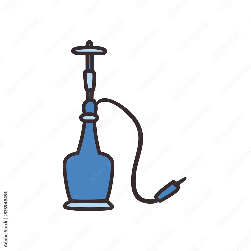 Turkish narguile line and fill style icon vector design Turkish narguile line and fill style icon vector design