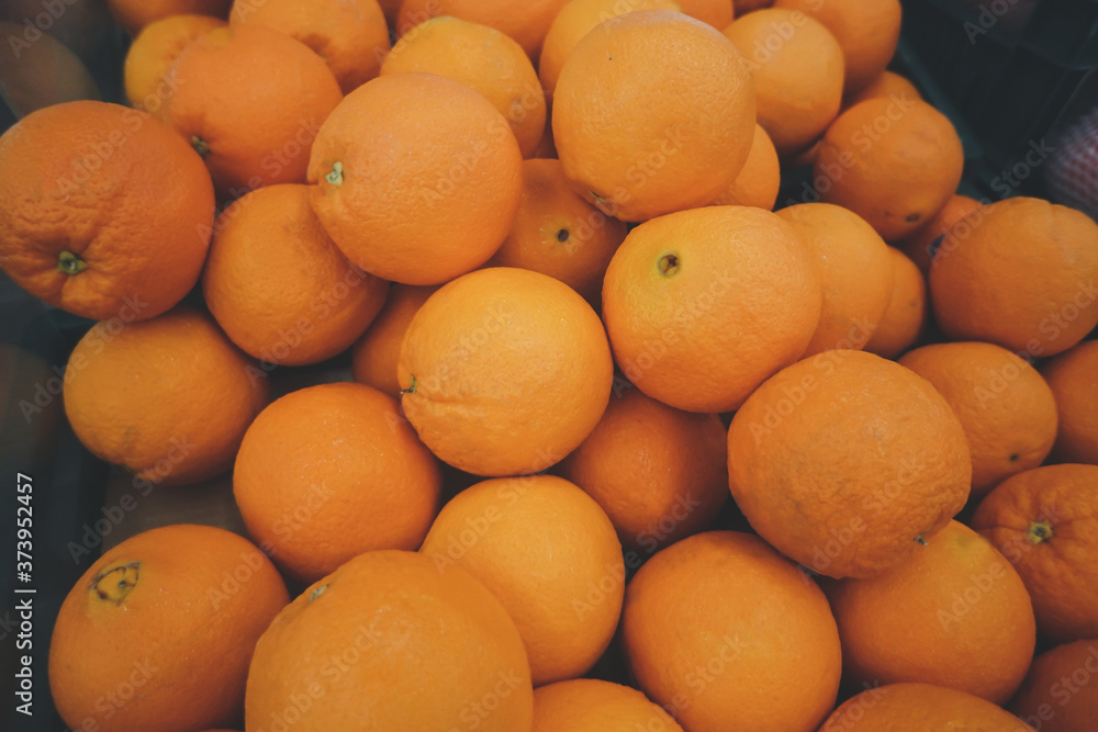  orange on the farm market. Products rich in vitamins. Background, product.