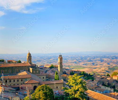 Beautiful old town of Montalcino in Tuscany, Italy. photo