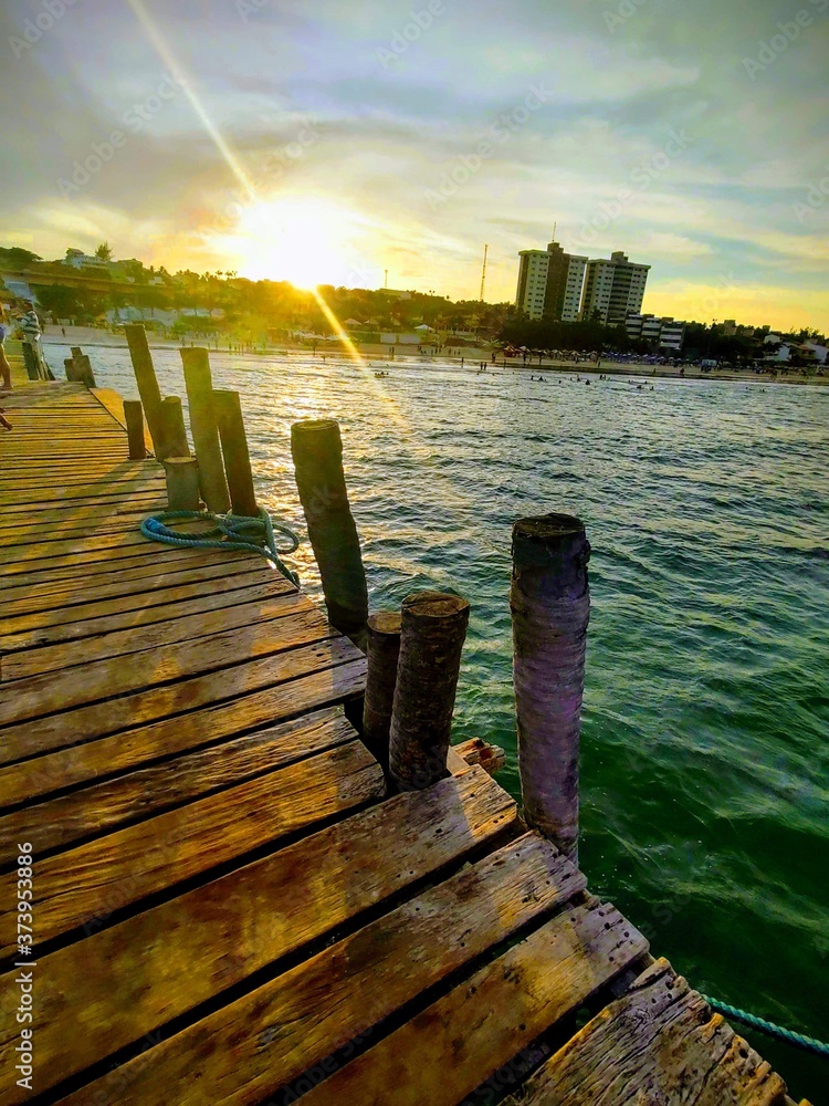 Obraz premium Por do sol na praia 