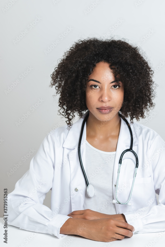 portrait of an attractive afro american doctor portrait of an attractive afro american doctor