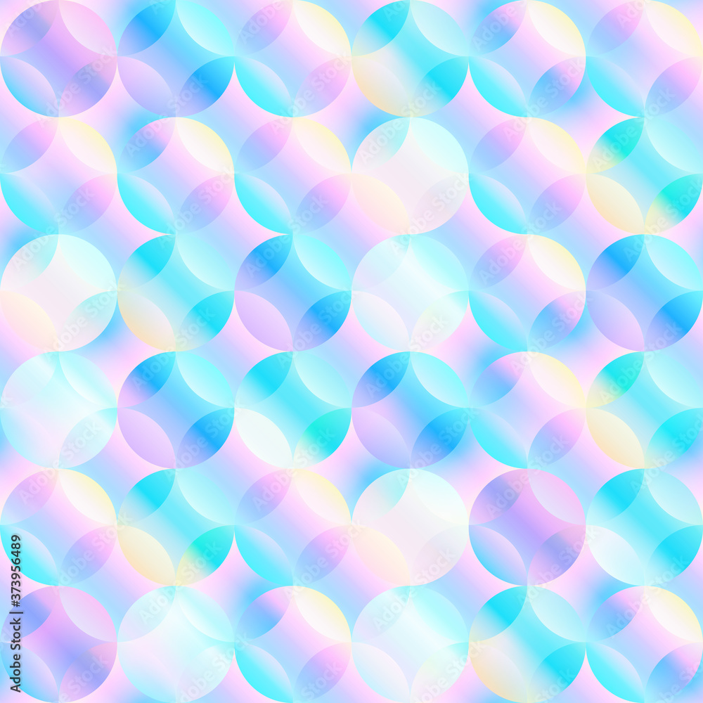 holographic bubbles seamless pattern.