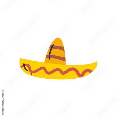 mexican hat free form style icon vector design